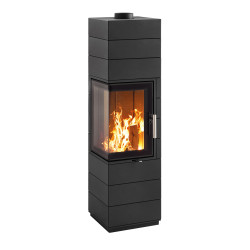 Krbová kamna Leda CORNA ES Plus Levá, černý lak, horní odkouření